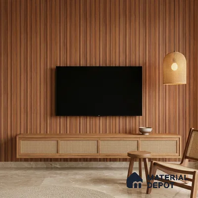 Wooden Look PN 07041 9.5 ft x 7.8 inch Charcoal Panel - 6 mm | Suitable for Feature Wall, TV Unit & Living Room | Width is Subjected to 5% Variation