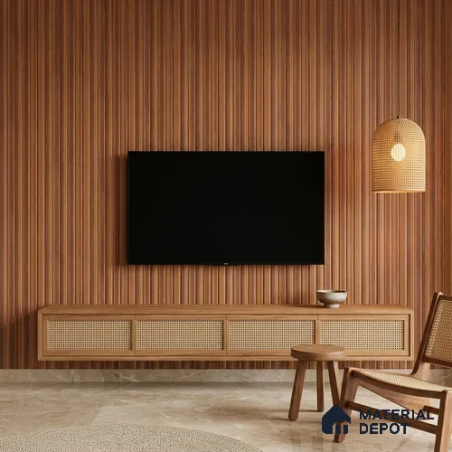 Wooden Look PN 07041 9.5 ft x 7.8 inch Charcoal Panel - 6 mm | Suitable for Feature Wall, TV Unit & Living Room | Width is Subjected to 5% Variation