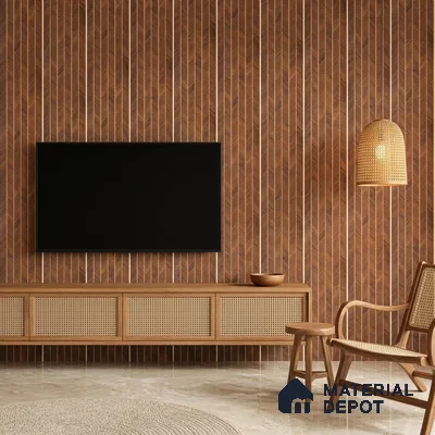 Wooden Look PN 07043 9.5 ft x 7.8 inch Charcoal Panel - 6 mm | Suitable for Feature Wall, TV Unit & Living Room | Width is Subjected to 5% Variation