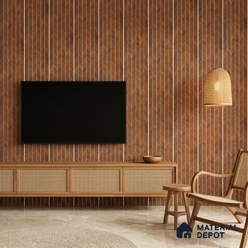 Wooden Look PN 07043 9.5 ft x 7.8 inch Charcoal Panel - 6 mm | Suitable for Feature Wall, TV Unit & Living Room | Width is Subjected to 5% Variation
