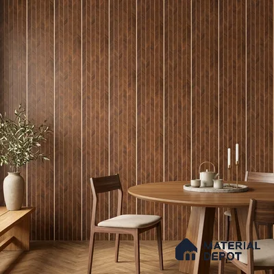 Wooden Look PN 07043 9.5 ft x 7.8 inch Charcoal Panel - 6 mm | Suitable for Feature Wall, TV Unit & Living Room | Width is Subjected to 5% Variation