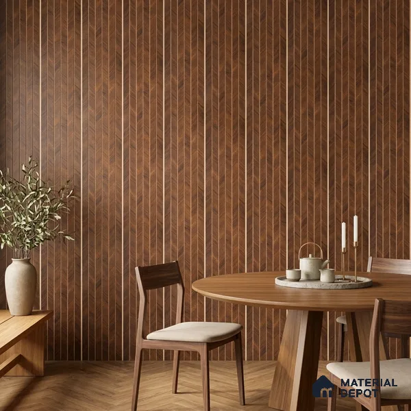 Wooden Look PN 07043 9.5 ft x 7.8 inch Charcoal Panel - 6 mm | Suitable for Feature Wall, TV Unit & Living Room | Width is Subjected to 5% Variation