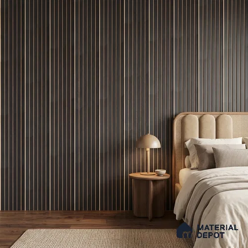 Wenge Brown Patterned Look PN 07044 9.5 ft x 7.8 inch Charcoal Panel - 6 mm | Suitable for Feature Wall, TV Unit & Living Room | Width is Subjected to 5% Variation