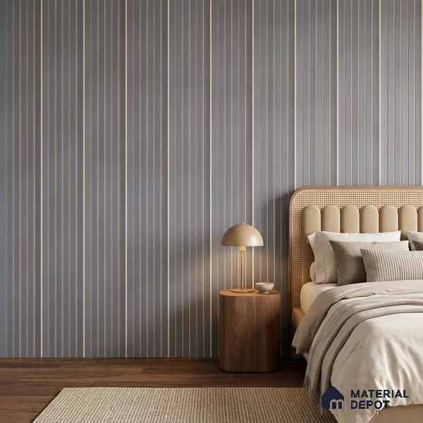 Mid Grey Patterned Look PN 07045 9.5 ft x 7.8 inch Charcoal Panel - 6 mm | Suitable for Feature Wall, TV Unit & Living Room | Width is Subjected to 5% Variation