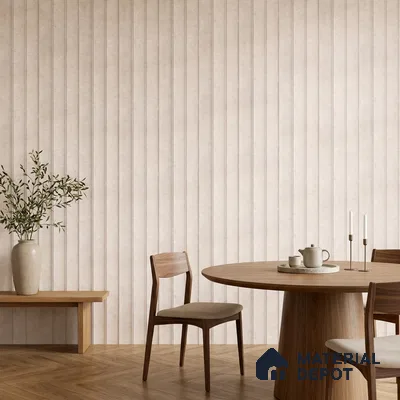 Almond Cream Marble Look PN 07064 9.5 ft x 9.8 inch Charcoal Panel - 10 mm | Suitable for Feature Wall, TV Unit & Living Room | Width is Subjected to 5% Variation