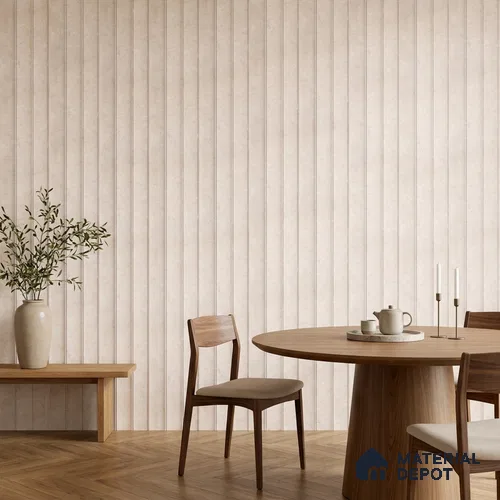 Almond Cream Marble Look PN 07064 9.5 ft x 9.8 inch Charcoal Panel - 10 mm | Suitable for Feature Wall, TV Unit & Living Room | Width is Subjected to 5% Variation