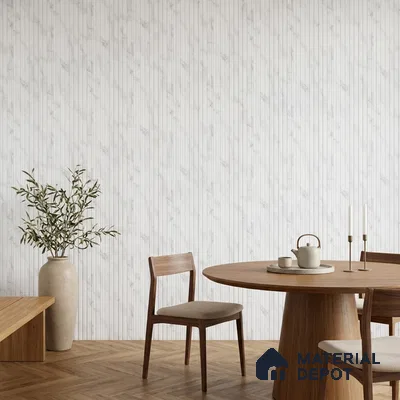 Dove Grey Marble Look PN 07118 9.5 ft x 6 inch Charcoal Panel - 6 mm | Suitable for Feature Wall, TV Unit & Living Room | Width is Subjected to 5% Variation