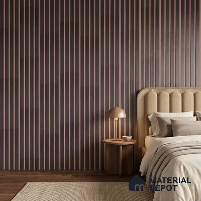 Wooden Look PN 07123 9.5 ft x 6 inch Charcoal Panel - 6 mm | Suitable for Feature Wall, TV Unit & Living Room | Width is Subjected to 5% Variation