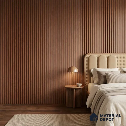 Wooden Look PN 07133 9.5 ft x 6 inch Charcoal Panel - 6 mm | Suitable for Feature Wall, TV Unit & Living Room | Width is Subjected to 5% Variation