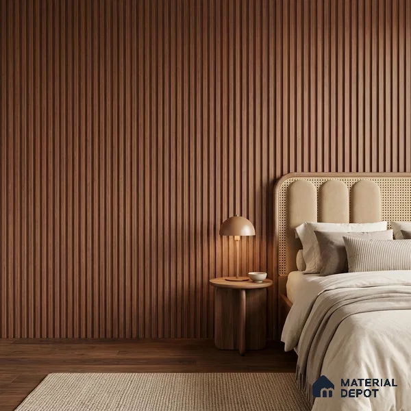 Wooden Look PN 07133 9.5 ft x 6 inch Charcoal Panel - 6 mm | Suitable for Feature Wall, TV Unit & Living Room | Width is Subjected to 5% Variation