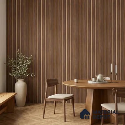 Wooden Look PN 07141 9.5 ft x 6 inch Charcoal Panel - 6 mm | Suitable for Feature Wall, TV Unit & Living Room | Width is Subjected to 5% Variation