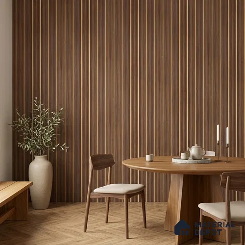 Wooden Look PN 07141 9.5 ft x 6 inch Charcoal Panel - 6 mm | Suitable for Feature Wall, TV Unit & Living Room | Width is Subjected to 5% Variation