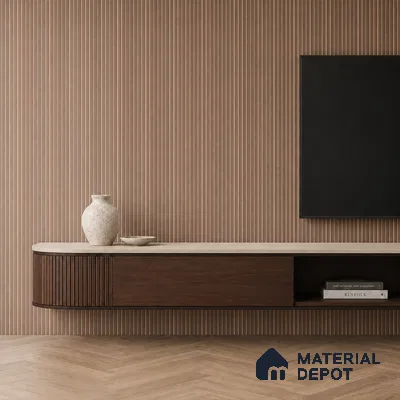 Wooden Look PN 07142 9.5 ft x 6 inch Charcoal Panel - 6 mm | Suitable for Feature Wall, TV Unit & Living Room | Width is Subjected to 5% Variation