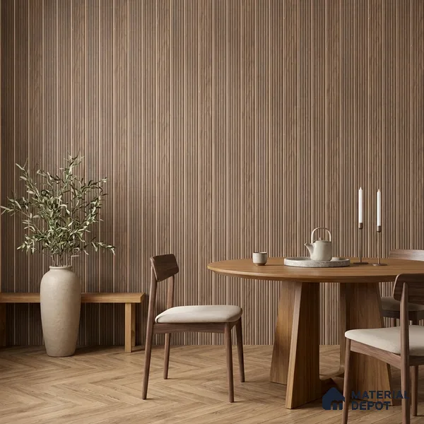 Wooden Look PN 07142 9.5 ft x 6 inch Charcoal Panel - 6 mm | Suitable for Feature Wall, TV Unit & Living Room | Width is Subjected to 5% Variation