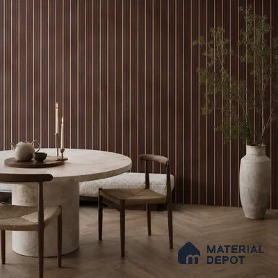 Wooden Look PN 07144 9.5 ft x 6 inch Charcoal Panel - 6 mm | Suitable for Feature Wall, TV Unit & Living Room | Width is Subjected to 5% Variation