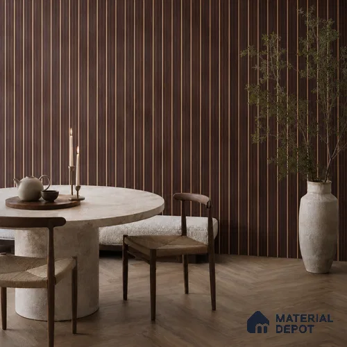 Wooden Look PN 07144 9.5 ft x 6 inch Charcoal Panel - 6 mm | Suitable for Feature Wall, TV Unit & Living Room | Width is Subjected to 5% Variation