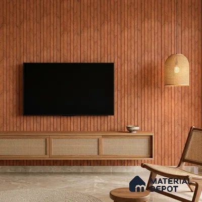 Copper Orange Marble Look PN 07379 8 ft x 9.6 inch PVC Panel - 10 mm | Suitable for Living Room, Bedroom & Office | Width is Subjected to 5% Variation