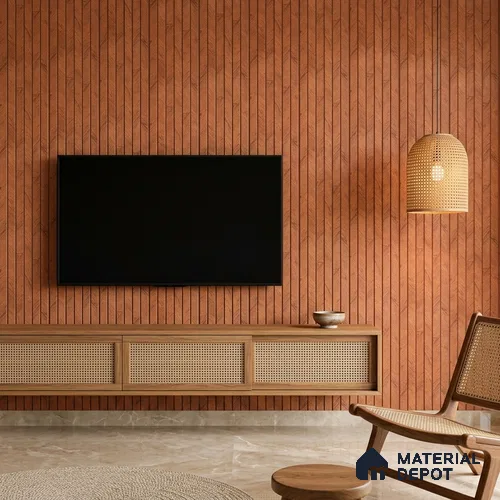 Copper Orange Marble Look PN 07379 8 ft x 9.6 inch PVC Panel - 10 mm | Suitable for Living Room, Bedroom & Office | Width is Subjected to 5% Variation