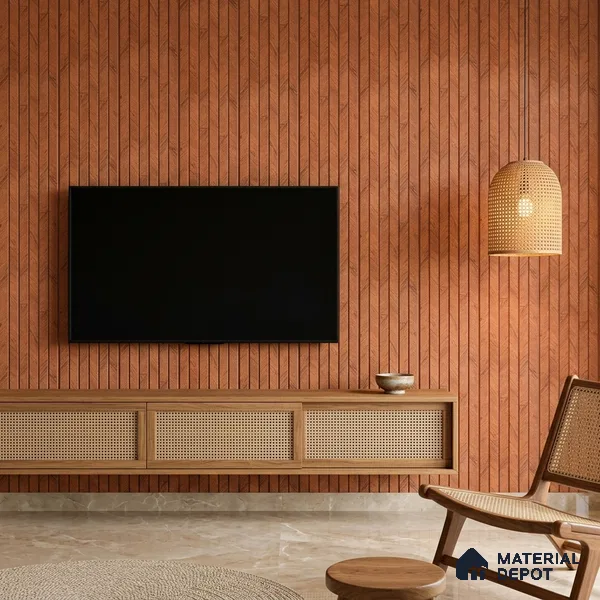 Copper Orange Marble Look PN 07379 8 ft x 9.6 inch PVC Panel - 10 mm | Suitable for Living Room, Bedroom & Office | Width is Subjected to 5% Variation