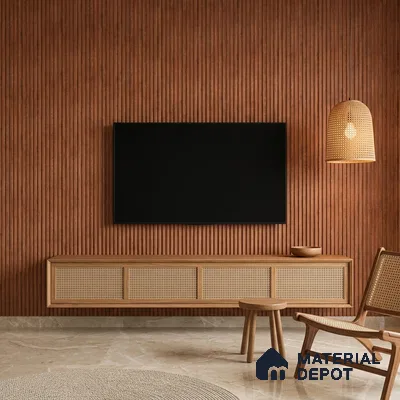 Wooden Look PN 07406 8 ft x 12 inch PVC Panel - 10 mm | Suitable for Living Room, Bedroom & Office | Width is Subjected to 5% Variation