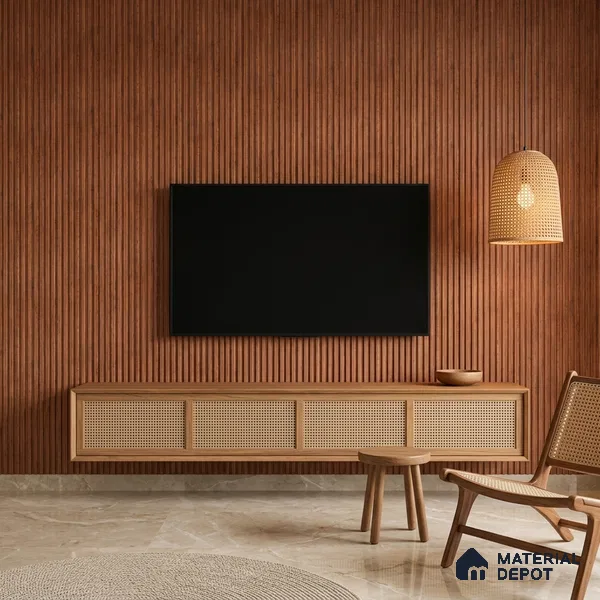 Wooden Look PN 07406 8 ft x 12 inch PVC Panel - 10 mm | Suitable for Living Room, Bedroom & Office | Width is Subjected to 5% Variation