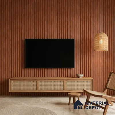 Wooden Look PN 07407 8 ft x 12 inch PVC Panel - 10 mm | Suitable for Living Room, Bedroom & Office | Width is Subjected to 5% Variation