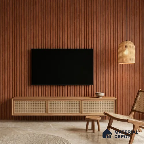 Wooden Look PN 07407 8 ft x 12 inch PVC Panel - 10 mm | Suitable for Living Room, Bedroom & Office | Width is Subjected to 5% Variation
