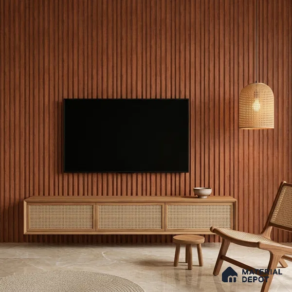 Wooden Look PN 07407 8 ft x 12 inch PVC Panel - 10 mm | Suitable for Living Room, Bedroom & Office | Width is Subjected to 5% Variation