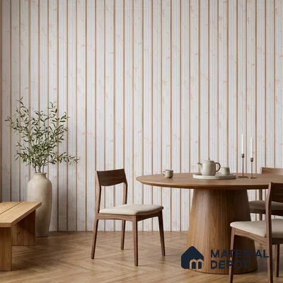 Dove Grey Marble Look PN 07447 8 ft x 4.8 inch PVC Panel - 10 mm | Suitable for Living Room, Bedroom & Office | Width is Subjected to 5% Variation