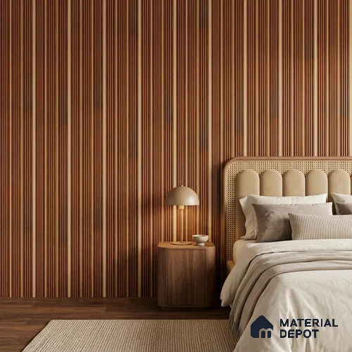 Wooden Look PN 07448 8 ft x 4.8 inch PVC Panel - 10 mm | Suitable for Living Room, Bedroom & Office | Width is Subjected to 5% Variation