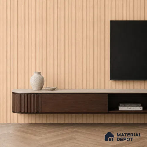 Wooden Look PN 07458 8 ft x 4.8 inch PVC Panel - 10 mm | Suitable for Living Room, Bedroom & Office | Width is Subjected to 5% Variation