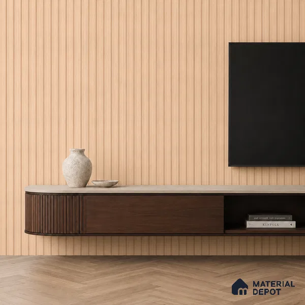 Wooden Look PN 07458 8 ft x 4.8 inch PVC Panel - 10 mm | Suitable for Living Room, Bedroom & Office | Width is Subjected to 5% Variation