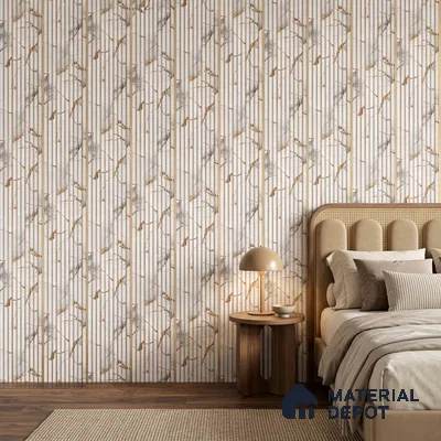 Dove Grey Marble Look PN 07495 8 ft x 6 inch PVC Panel - 10 mm | Suitable for Living Room, Bedroom & Office | Width is Subjected to 5% Variation