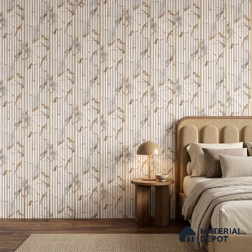 Dove Grey Marble Look PN 07495 8 ft x 6 inch PVC Panel - 10 mm | Suitable for Living Room, Bedroom & Office | Width is Subjected to 5% Variation