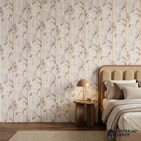 Dove Grey Marble Look PN 07495 8 ft x 6 inch PVC Panel - 10 mm | Suitable for Living Room, Bedroom & Office | Width is Subjected to 5% Variation