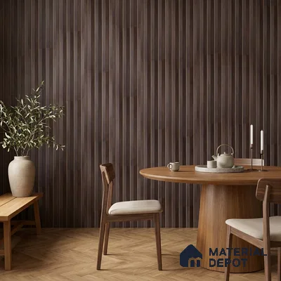 Wooden Look PN 07706 9.1 ft x 4.9 inch Charcoal Panel - 12 mm | Suitable for Living Room, Bedroom & TV Cabinet | Width is Subjected to 5% Variation