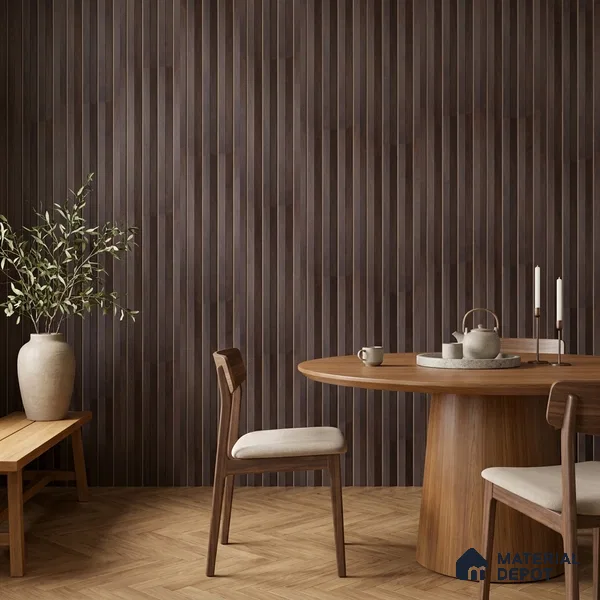 Wooden Look PN 07706 9.1 ft x 4.9 inch Charcoal Panel - 12 mm | Suitable for Living Room, Bedroom & TV Cabinet | Width is Subjected to 5% Variation