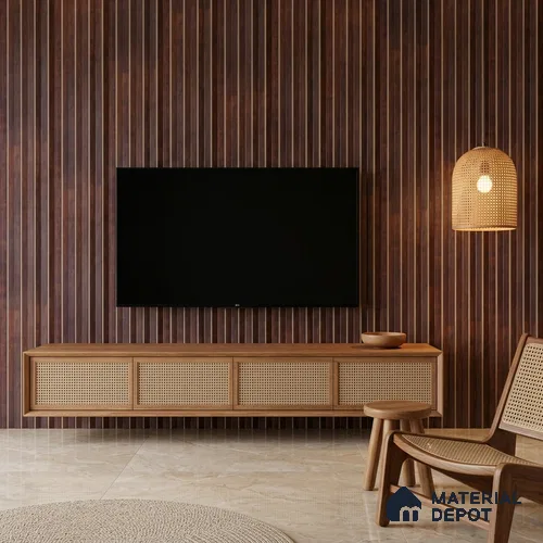 Wooden Look PN 07707 9.1 ft x 4.9 inch Charcoal Panel - 12 mm | Suitable for Living Room, Bedroom & TV Cabinet | Width is Subjected to 5% Variation