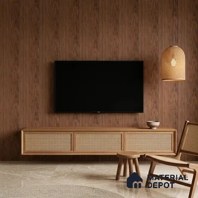 Wooden Look PN 07792 8 ft x 7.8 inch Charcoal Panel - 6 mm | Suitable for Living Room, Bedroom & Office | Width is Subjected to 5% Variation