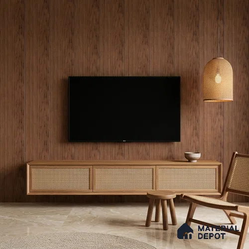 Wooden Look PN 07792 8 ft x 7.8 inch Charcoal Panel - 6 mm | Suitable for Living Room, Bedroom & Office | Width is Subjected to 5% Variation