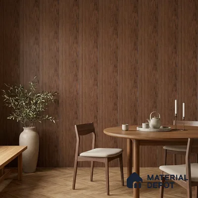 Wooden Look PN 07792 8 ft x 7.8 inch Charcoal Panel - 6 mm | Suitable for Living Room, Bedroom & Office | Width is Subjected to 5% Variation
