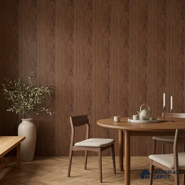 Wooden Look PN 07792 8 ft x 7.8 inch Charcoal Panel - 6 mm | Suitable for Living Room, Bedroom & Office | Width is Subjected to 5% Variation