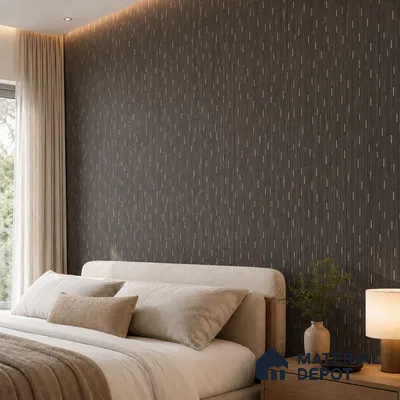 Graphite Black Geometric Look PN 07810 8 ft x 7.8 inch Charcoal Panel - 6 mm | Suitable for Living Room, Bedroom & Office | Width is Subjected to 5% Variation