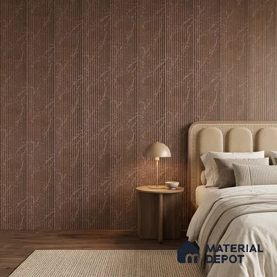 Cappucino Brown Marble Look PN 07820 8 ft x 7.8 inch Charcoal Panel - 6 mm | Suitable for Living Room, Bedroom & Office | Width is Subjected to 5% Variation