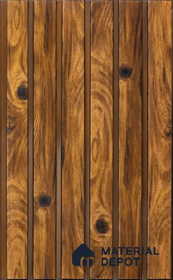 Brown Wooden Louver PN 00544 8 ft x 12 inch Charcoal Panel - 6 mm | Suitable for Feature Wall, TV Unit & Living Room | Width is Subjected to 5% Variation