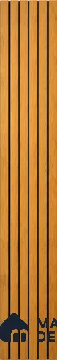 Brown Wooden Louver PN 01643 8 ft x 12 inch Charcoal Panel - 6 mm | Suitable for Feature Wall, TV Unit & Living Room | Width is Subjected to 5% Variation