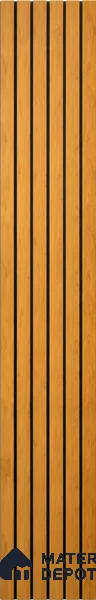 Brown Wooden Louver PN 01643 8 ft x 12 inch Charcoal Panel - 6 mm | Suitable for Feature Wall, TV Unit & Living Room | Width is Subjected to 5% Variation