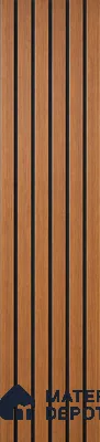 Brown Wooden Louver PN 01645 8 ft x 12 inch Charcoal Panel - 6 mm | Suitable for Feature Wall, TV Unit & Living Room | Width is Subjected to 5% Variation
