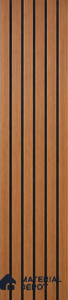 Brown Wooden Louver PN 01645 8 ft x 12 inch Charcoal Panel - 6 mm | Suitable for Feature Wall, TV Unit & Living Room | Width is Subjected to 5% Variation