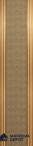 Brown Patterned Louver PN 01651 8 ft x 12 inch Charcoal Panel - 6 mm | Suitable for Feature Wall, TV Unit & Living Room | Width is Subjected to 5% Variation